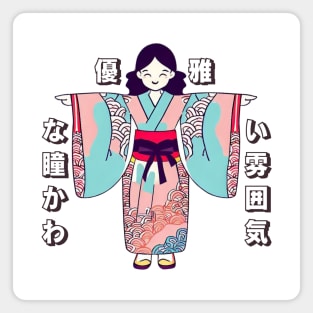 Kimono kawaii adorable Magnet